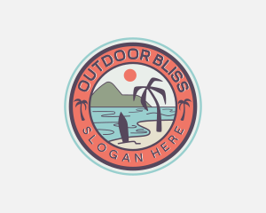 Beach Resort Vacation logo design