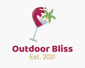 Tropical Beach Wine logo design