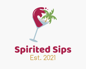 Tropical Beach Wine logo design