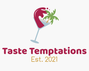 Tropical Beach Wine logo design