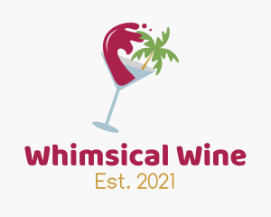 Tropical Beach Wine logo design