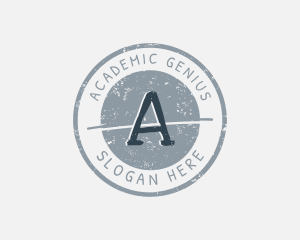 Grunge Notary Academy logo design