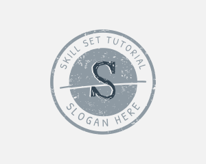 Grunge Notary Academy logo design