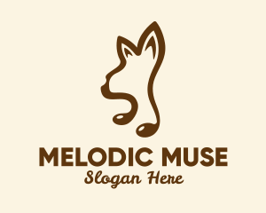 Kangaroo Music Notes  logo design