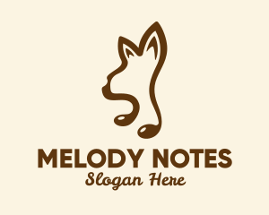 Kangaroo Music Notes  logo design