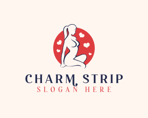 Sexy Stripper Woman logo design