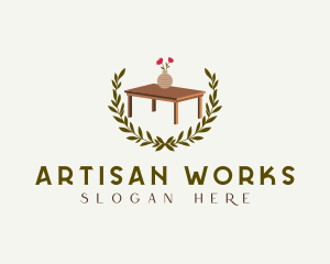 Table Vase Furniture logo design