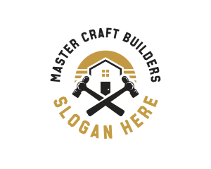 Carpentry Hammer Builder logo design