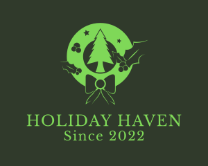 Holiday Wreath Decor  logo design