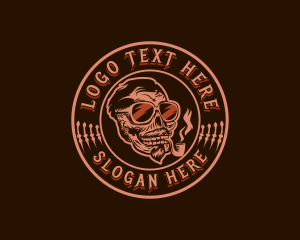 Skull Tobacco Pipe logo