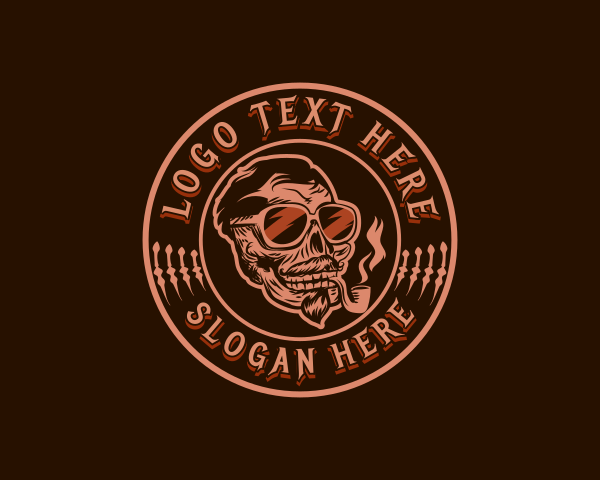 Skull Tobacco Pipe logo