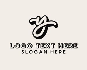 Generic Cursive Business Letter Y Logo