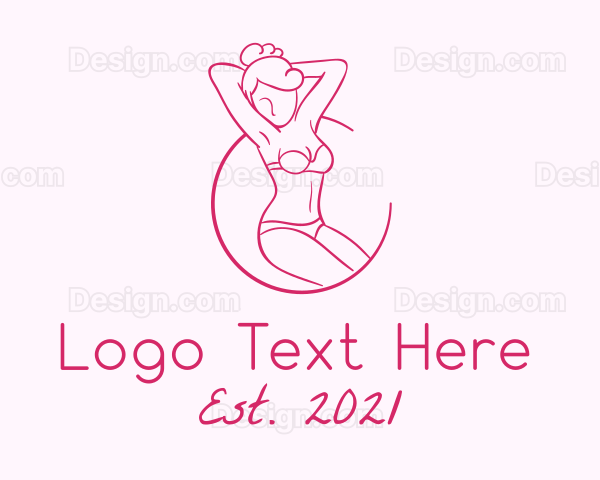 Seductive Woman Model Logo