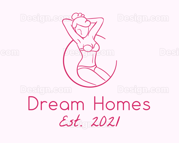 Seductive Woman Model Logo