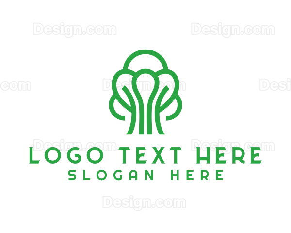 Green Abstract Tree Logo