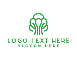 Green Abstract Tree logo