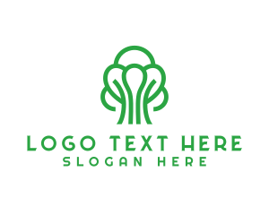 Green Abstract Tree Logo