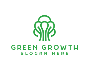 Green Abstract Tree logo design