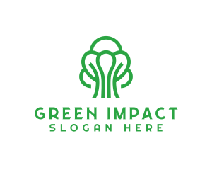 Green Abstract Tree logo