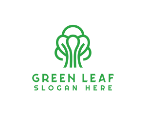 Green Abstract Tree logo