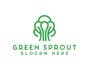 Green Abstract Tree logo design