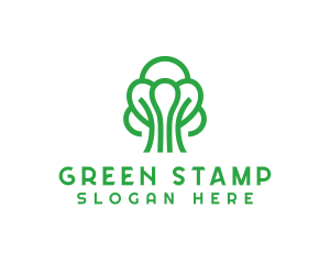 Green Abstract Tree logo design