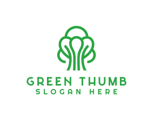 Green Abstract Tree logo design