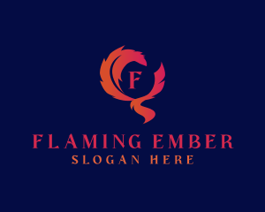 Fire Phoenix Flame logo design