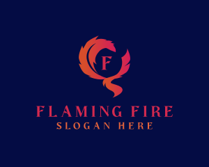 Fire Phoenix Flame logo design