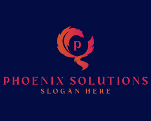 Fire Phoenix Flame logo