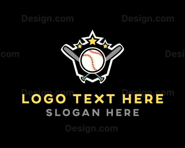 Baseball Game Shield Logo