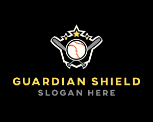 Baseball Game Shield logo design