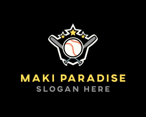 Baseball Game Shield logo design