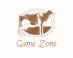 Cattle Farm Sketch  Logo