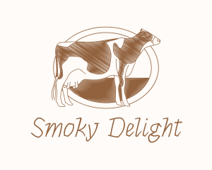 Cattle Farm Sketch  logo