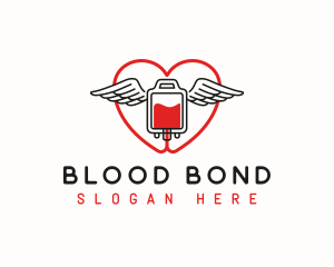 Blood Bag Wings Heart logo