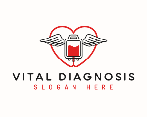 Blood Bag Wings Heart logo