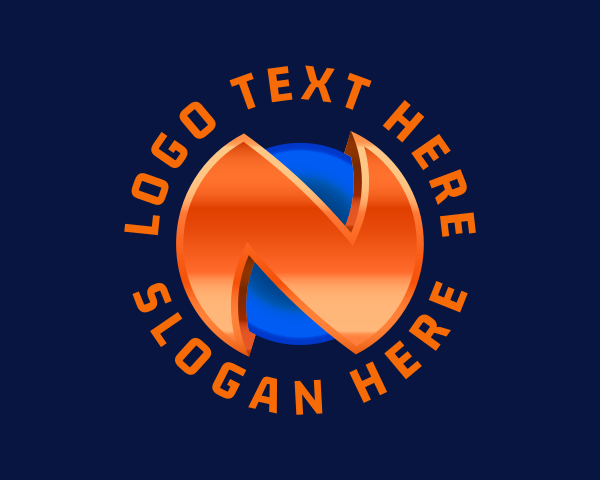 Letter N logo example 2