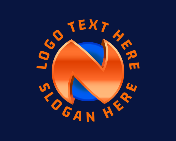 Letter N logo example 1