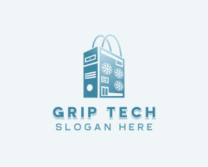 Computer Tech Market logo design