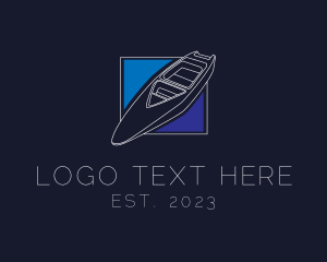 Speedboat Sailing Outline logo