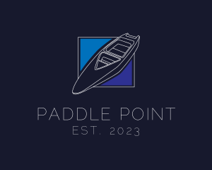 Speedboat Sailing Outline logo