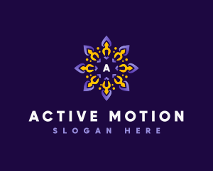 Simple Flower Motion logo design