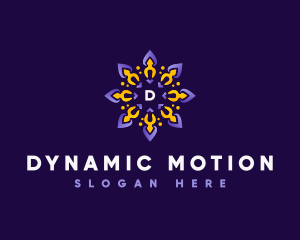 Simple Flower Motion logo design