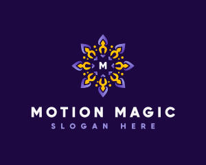 Simple Flower Motion logo design