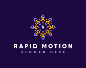 Simple Flower Motion logo design