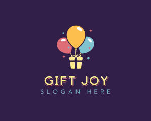 Balloon Birthday Gift logo design