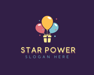 Balloon Birthday Gift logo design