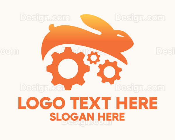 Rabbit Mechanical Gears Logo