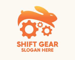 Rabbit Mechanical Gears logo design